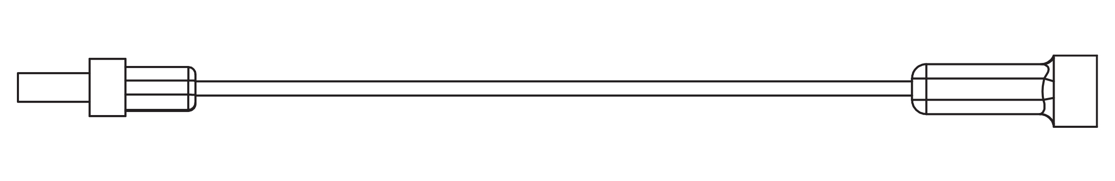 Cable extension 100 mm male female
